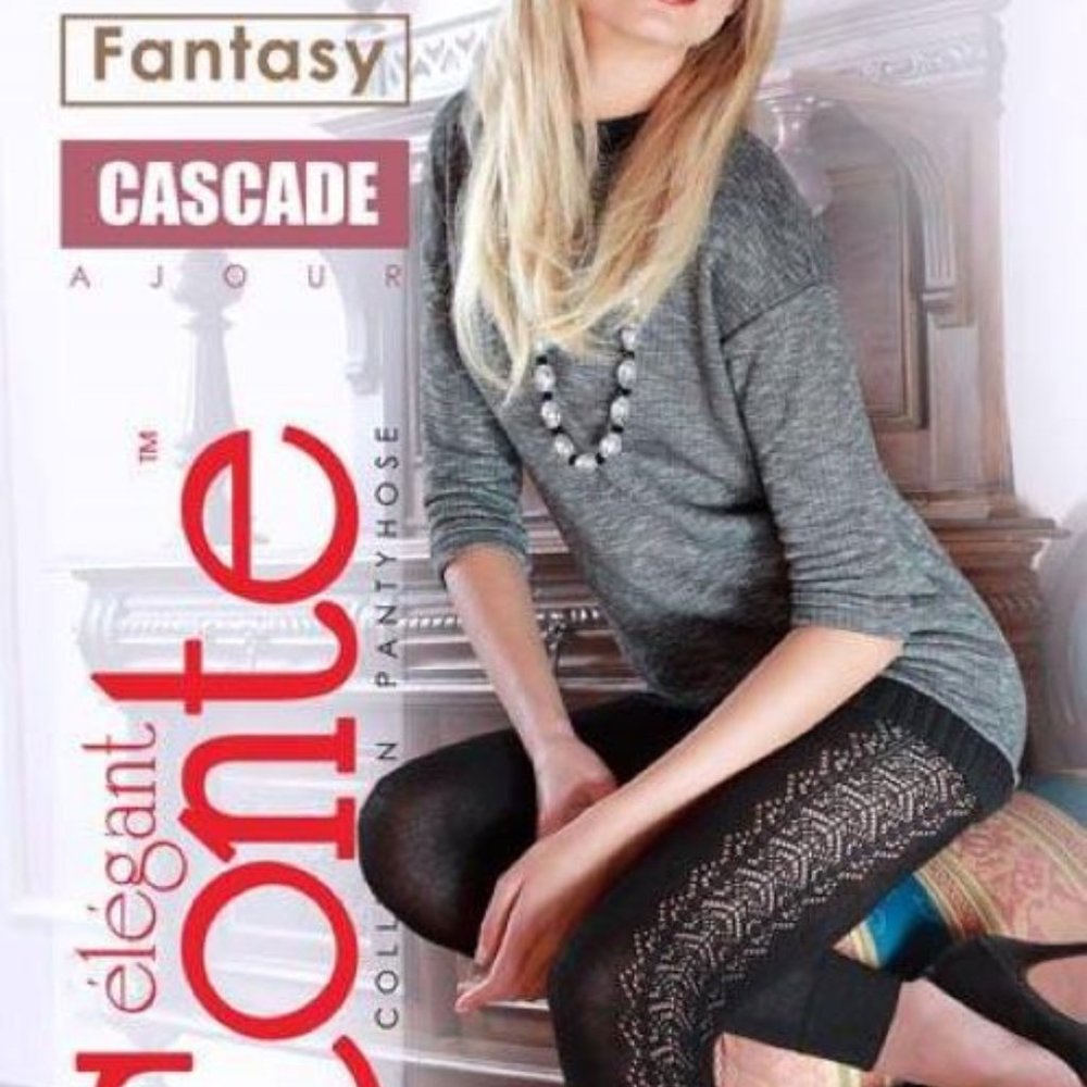 White Conte Cascade - Cotton Ajour Openwork Women's Leggings